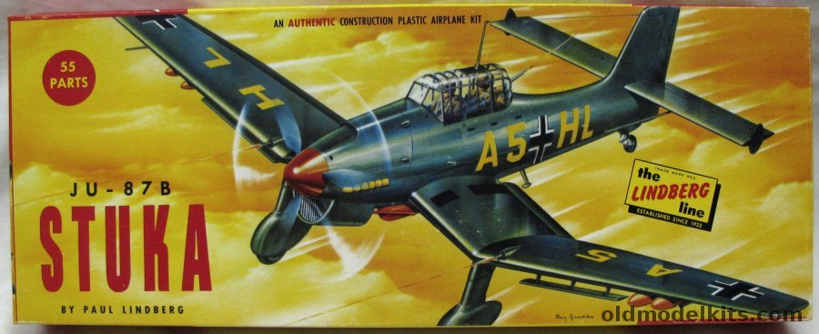 Lindberg 1/48 Junkers Ju-87B Stuka Dive Bomber, 524-98 plastic model kit